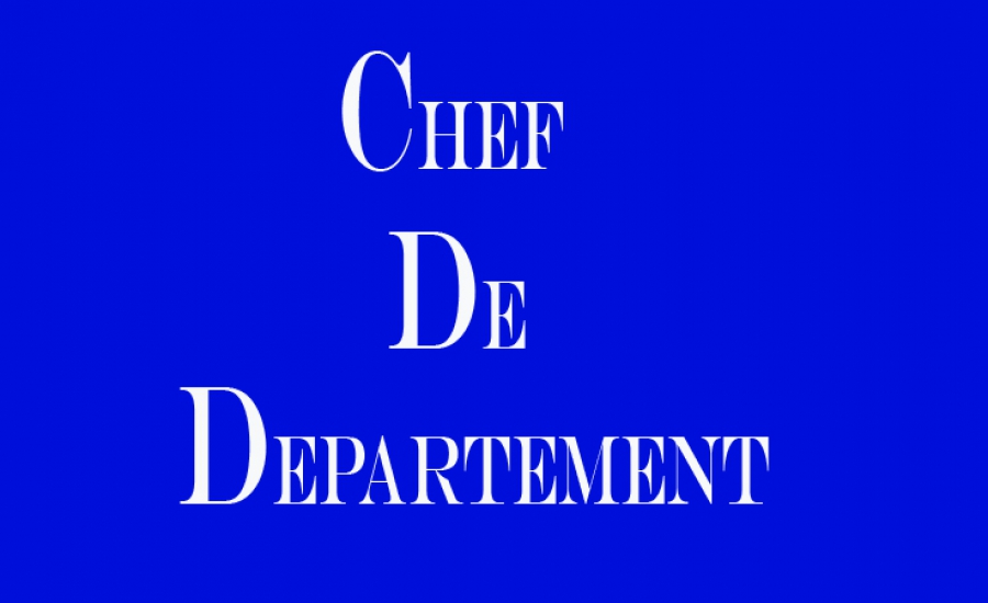 Chef de Département  Mbuyi Mukendi Eugène, Docteur d’Etat ès sciences,  UPMC, Paris 1987, Professeur ordinaire 