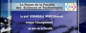 Le Doyen de Faculté, Pr KISANGALA Modeste, évoque l'Enseignement