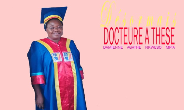 Damienne Agathe NKWESO MPIA, désormais docteure à thèse